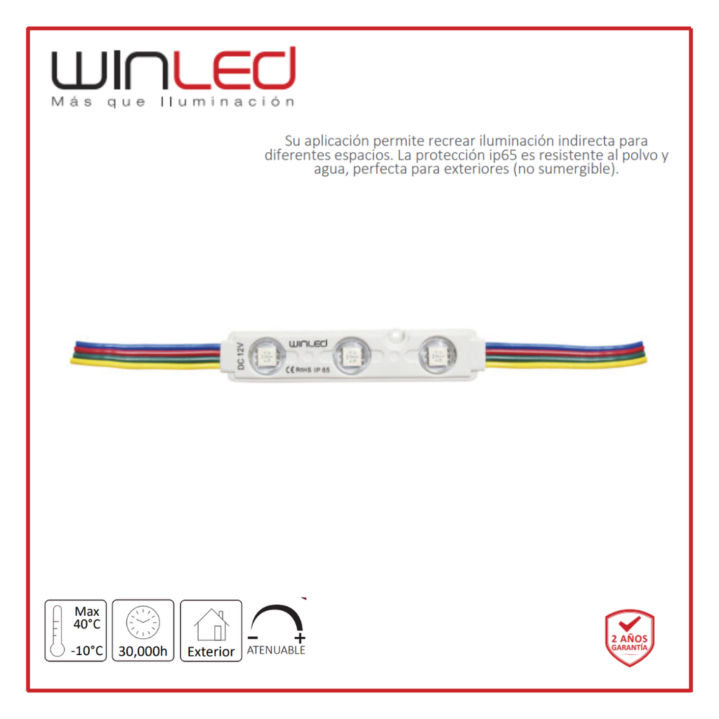 WIN- MÓDULO 3 LEDS SMD5050 EXTERIOR RGB