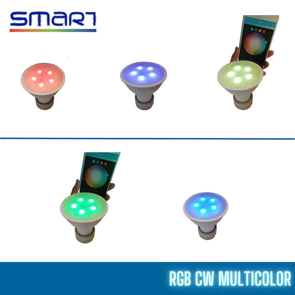 INN- KIT DE 2 LAMPARAS LED SMART GU10 6W RGBCW