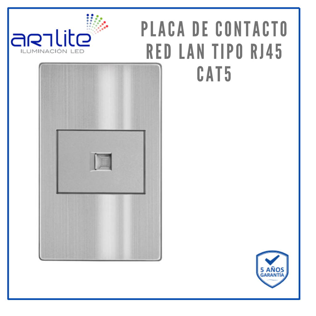 INN- PLACA CONTACTO RED LAN R45 CAT5 GRIS