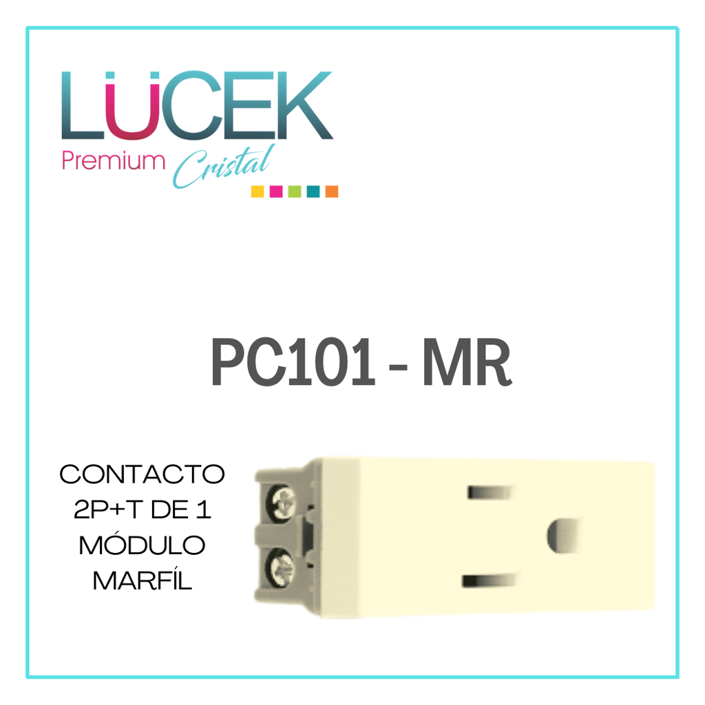 LCK- CONTACTO 2P+T DE 1 MODULO MARFIL
