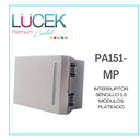 [PA151-MP] LCK- INTERRUPTOR SENCILLO DE 1.5 MÓDULOS PLATEADO