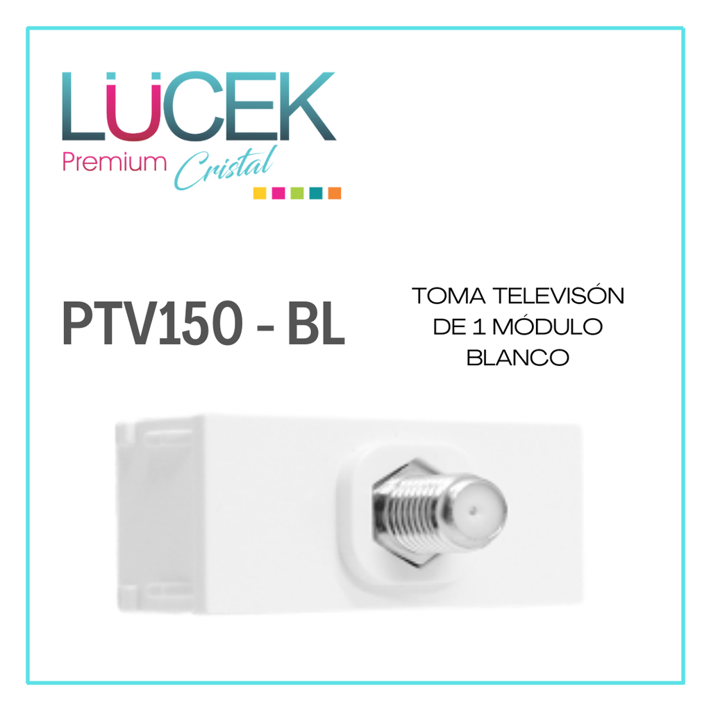 LCK- TOMA DE TELEVISIÓN 1 MÓDULO BLANCO