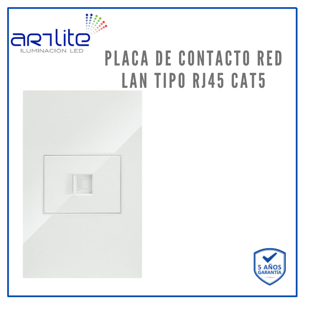INN- PLACA CONTACTO RED LAN R45 CAT5 BCO