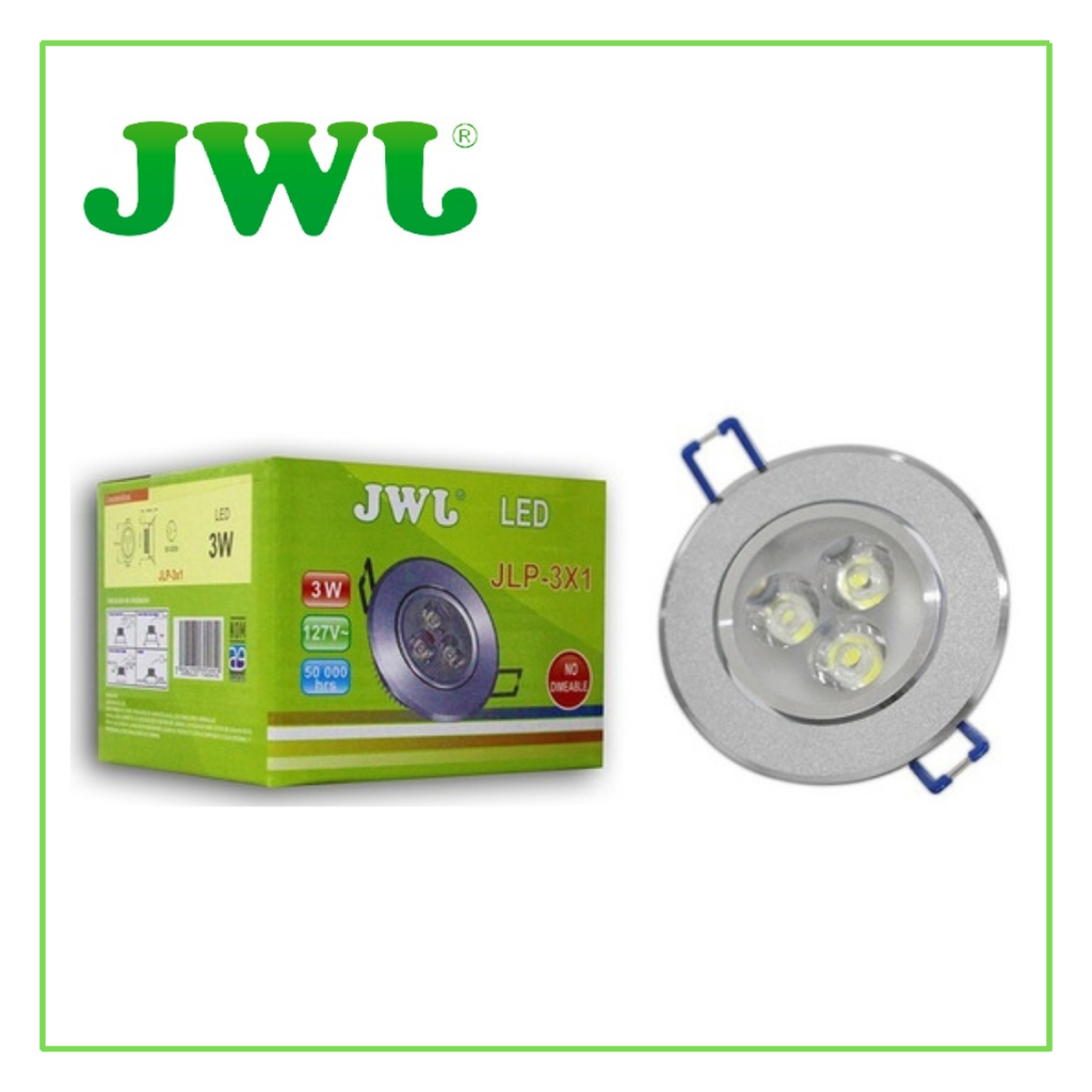 JWJ- PANEL LED EMPOTRABLE 3W CALIDO BISEL SATIN