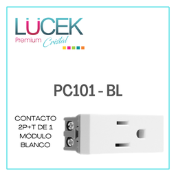 [PC101-BL] LCK- CONTACTO 2P+T DE 1 MÓDULO BLANCO