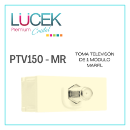 [PTV150-MR] LCK- TOMA DE TELEVISIÓN DE 1 MÓDULO MARFÍL