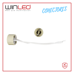 [WAC-006] Win- CONECTOR GU10 BASE CERÁMICA CON CABLE