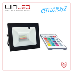 [WRE-004] WIN- REFLECTOR LED 10W SMD RGB CON CONTROL REMOTO EXT