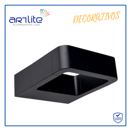 [ADE-014] INN- Luminaria LED de Pared Tubular Aluminio Negro Exterior Blanco Frío