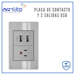 [APL-107] INN- PLACA 1 CONTACTO Y 2 USB 5VDC 2.1A