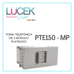 [PTE150-MP] LCK- TOMA TELEFÓNICA DE 1 MÓDULO PLATEADO