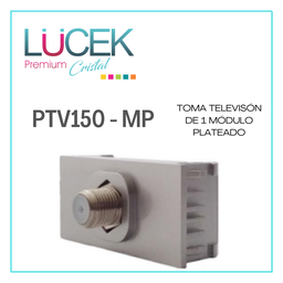 [PTV150-MP] LCK- TOMA DE TELEVISIÓN 1 MÓDULO PLATEADO